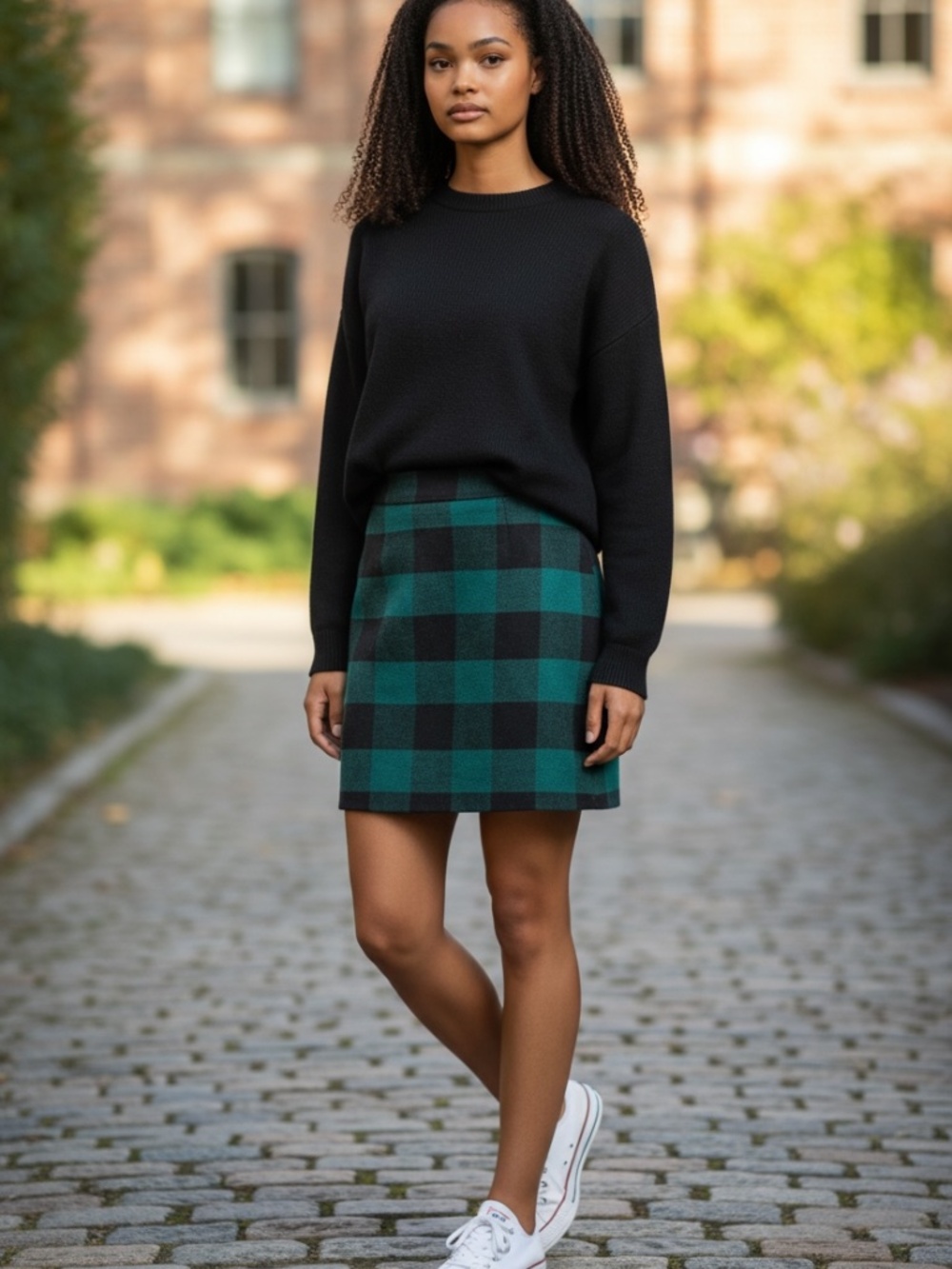 J CREW Buffalo Plaid Wool Skirt